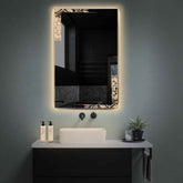 Espejo LED Vertical | Control por interruptor de pared | Luz blanca cálida - Reyze Seria Good Vibes Model 4